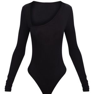 Asymmetrical Neckline Bodysuit